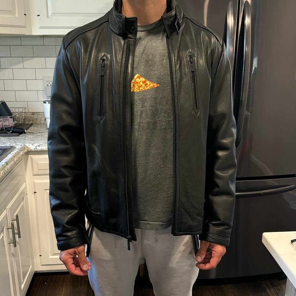 Mens leather jacket size L